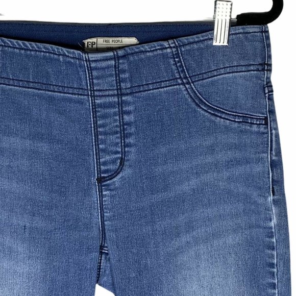 Free People Pull On Flare Jeans Pants Stretch - Picture 3 of 6